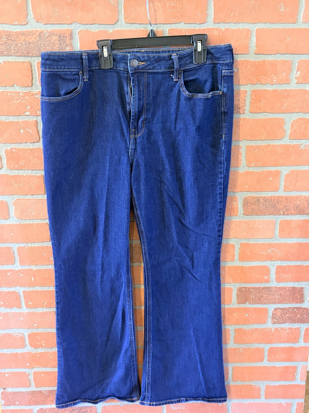 Old Navy Wow Flare Jeans, Size 14, Dark Blue